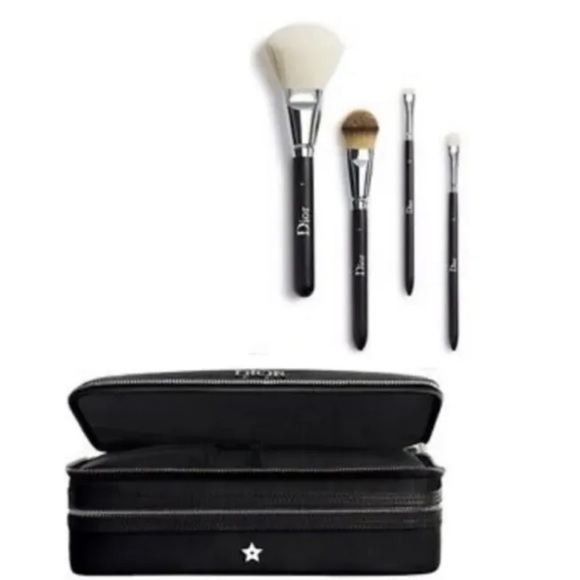 Dior Makeup Toiletry Bag w/Brush Set GWP - Picture 2 of 15